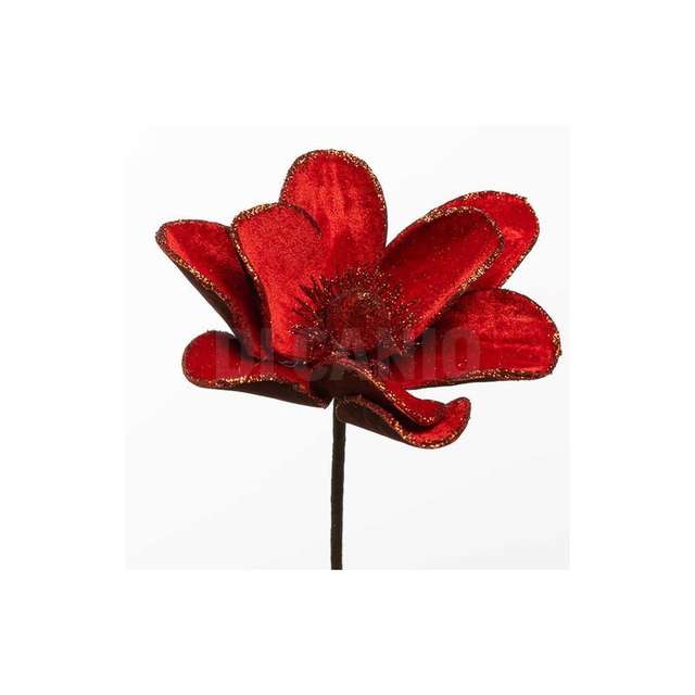 Rametto magnolia velluto cm22 rosso - Principale