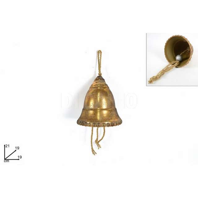 Campana metallo 19x22cm oro d.e. - Principale