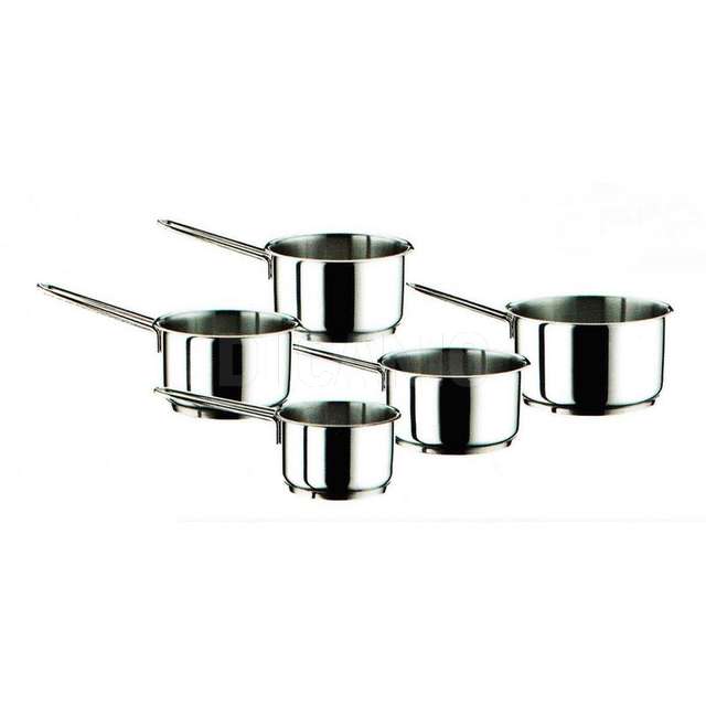 Set 5 casseruole inox 1 manico alice cm.12/20 - Principale