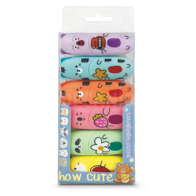 Set 6 pz evidenziatori girl - Principale