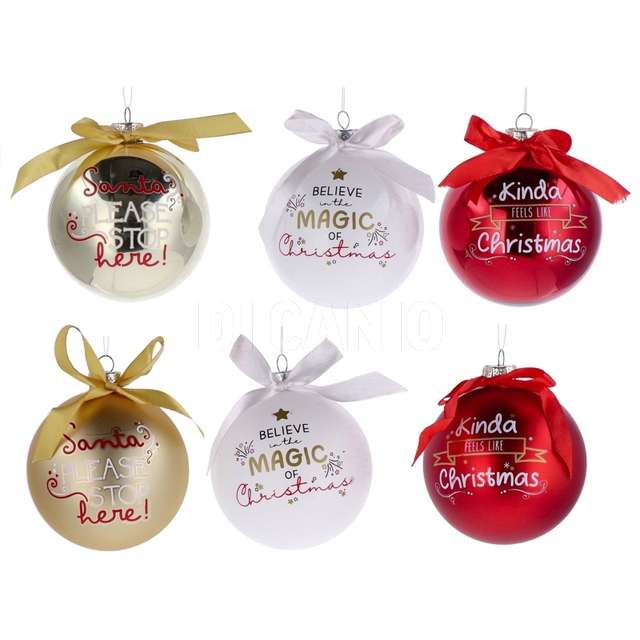 Pallina natale vetro ass. cm.10 - Principale