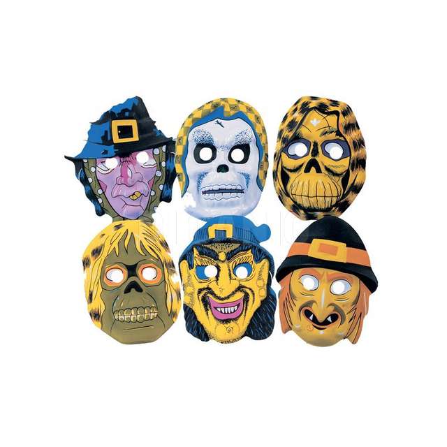 Maschera plastica mostri 6 sogg. fiori paolo - Principale