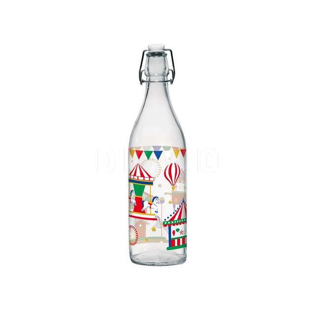 Bottiglia lory in vetro lt.1 decoro carosello cerve - Principale