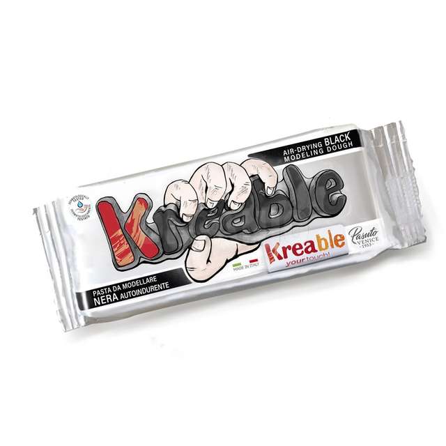 Pasta da modellare kreable 500 gr. nera - Principale