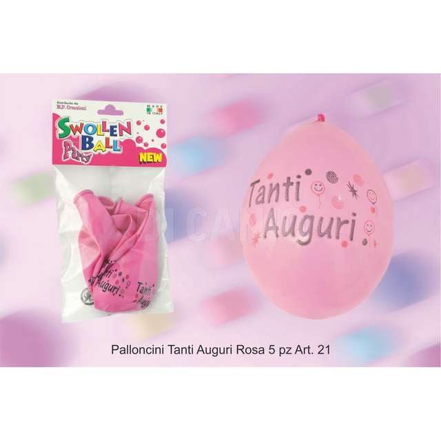 Busta 5 palloncini gomma tanti_auguri cn - Principale