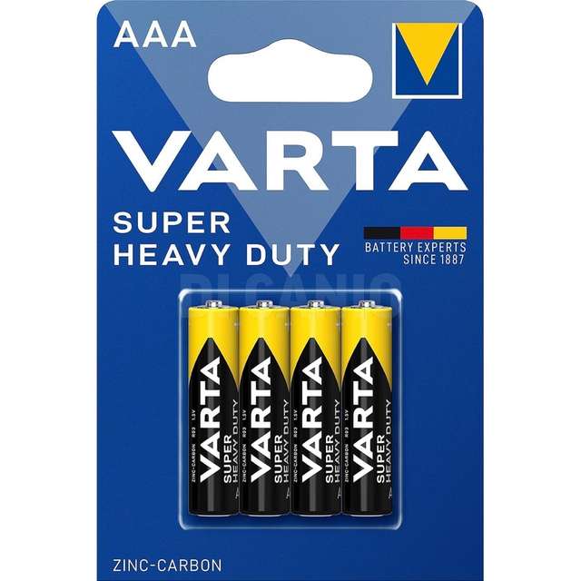 Blister 4 mini stilo super life aaa zinco carbonio varta - Principale