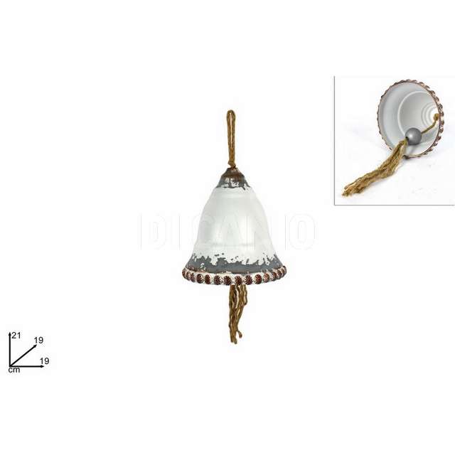 Campana metallo 19x22cm bianco d.e. - Principale