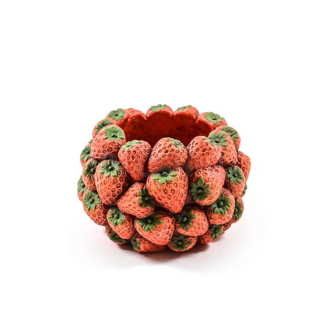 Vaso fragole in cemento cm.19.5x19.5x13.5 - Principale