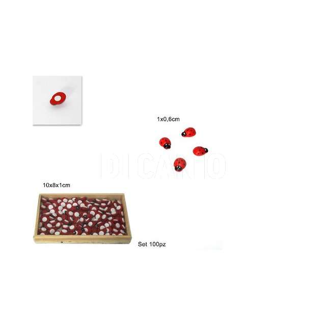 Coccinelle c_adesivo 12mm set 100pz dueesse. - Principale