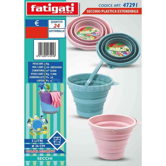 Secchio pp estendibile 5lt 26cm - Principale
