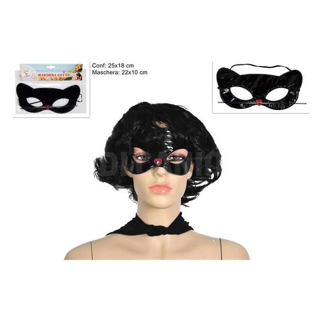 Maschera gatto c_baffi nera - Principale