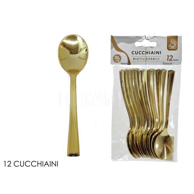 Set 12 cucchiaini oro - Principale