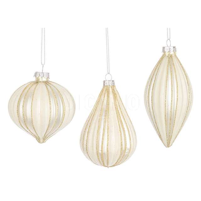 Pendaglio vetro clio champagne 3 assortimenti - Principale
