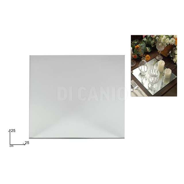 Specchio per decorazione quadrato 25cm - Principale