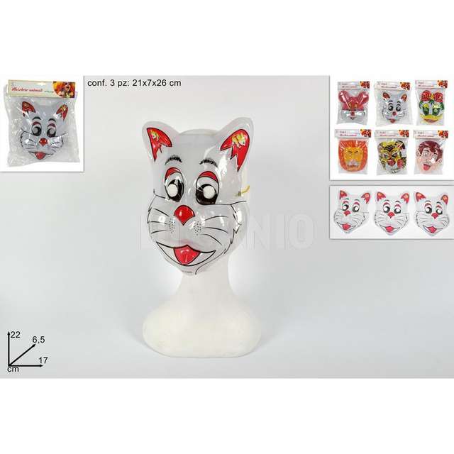 Maschere animali set 3 pz assortite - Principale