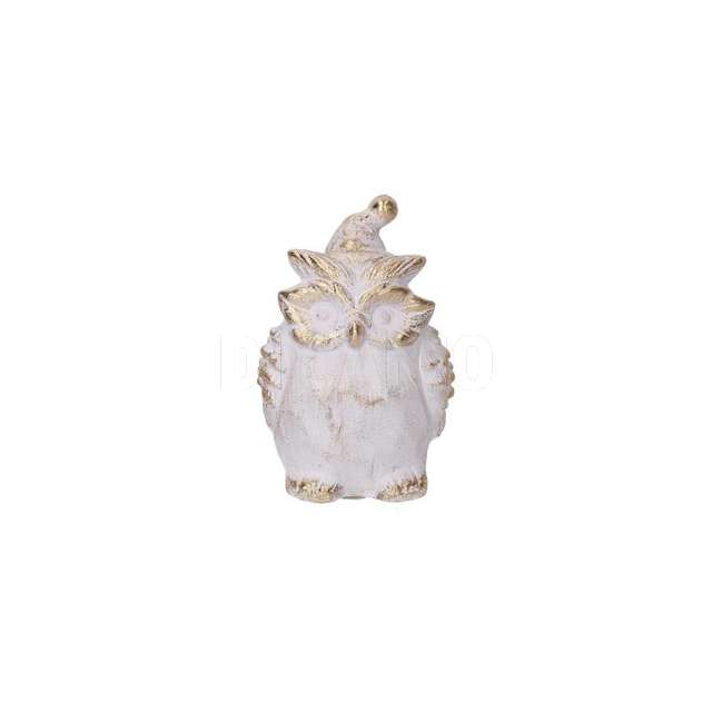 Gufo resina bianco cm9x6,7h11,6 - Principale
