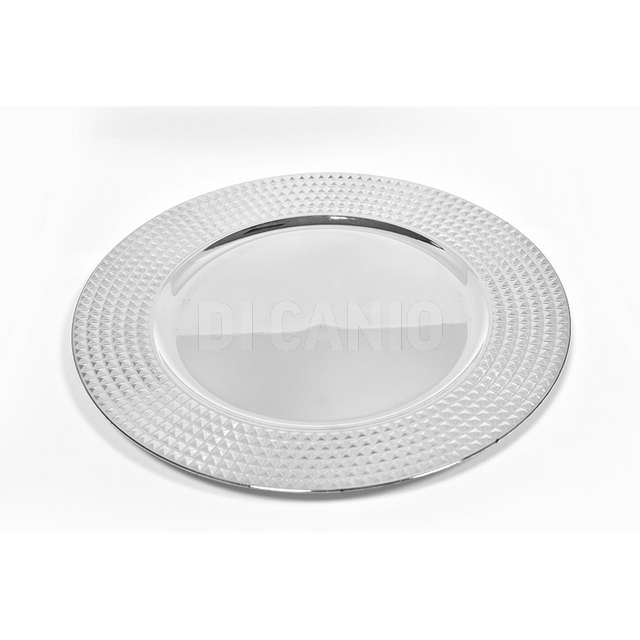 Sottopiatto decorato d.33cm m.fs21-1 argento - Principale