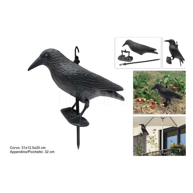 Corvo cm.33 plastica con appedino picchetto - Principale