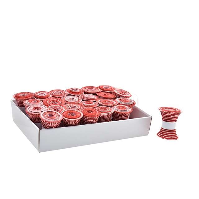 Nastro natalizio 12cmx1 bianco e rosso - Principale