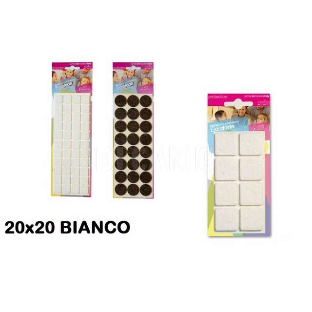 Feltrini autoadesivi bl. maxi 20x2o bianco jumbo - Principale