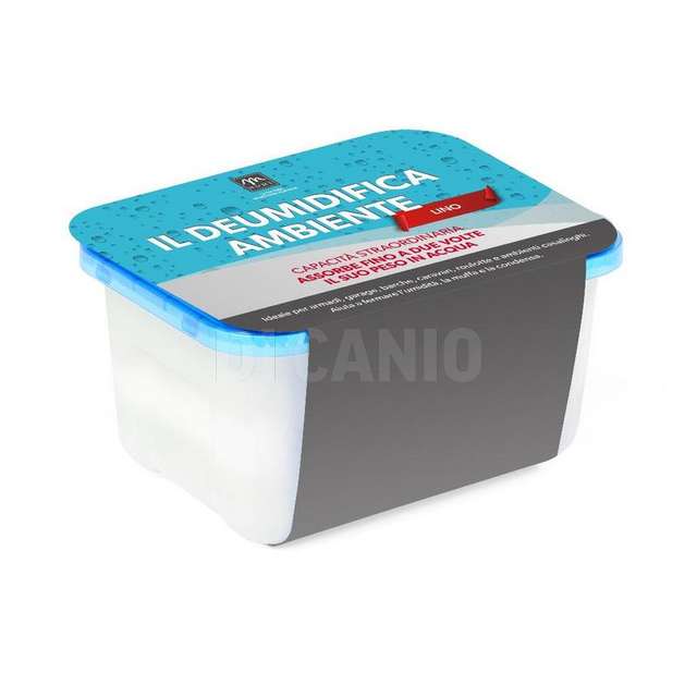 Deumidificatore lino in plastica con calciocloruro diidratato per interni 500ml - Principale