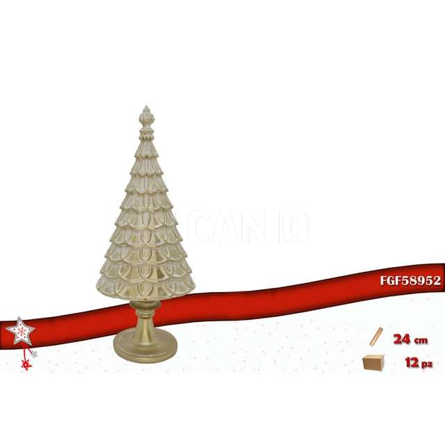 Albero decorativo poliresina oro 9x24 - Principale