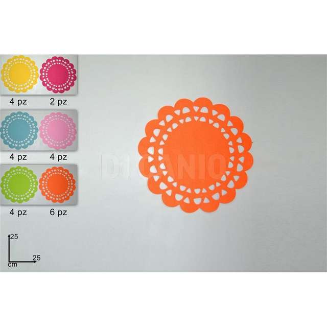 Centrino feltro tondo 25cm 6col.gld-20215 d.esse - Principale
