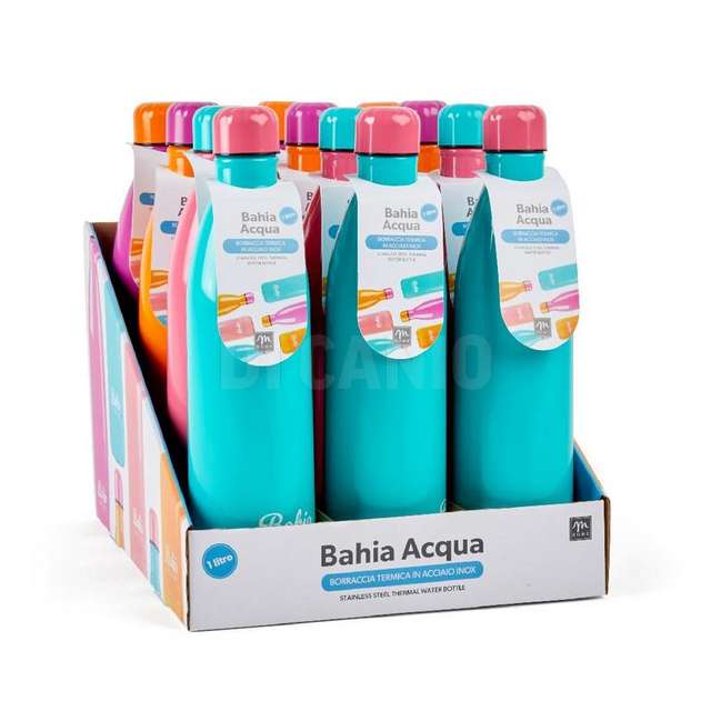 Borraccia termica in acciaio inox 1000 ml colori assortiti - Principale