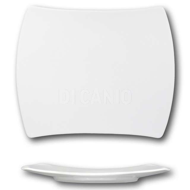 Piatto rettangolare sagomato cm.31x25 bianco tokio - Principale