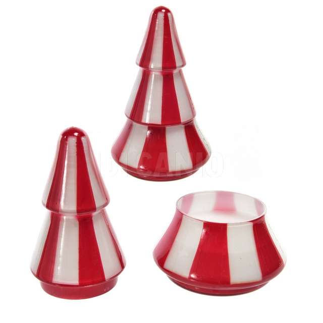 Candela profumata in cofanetto albero di vetro diam.10.5xh.17cm - Principale