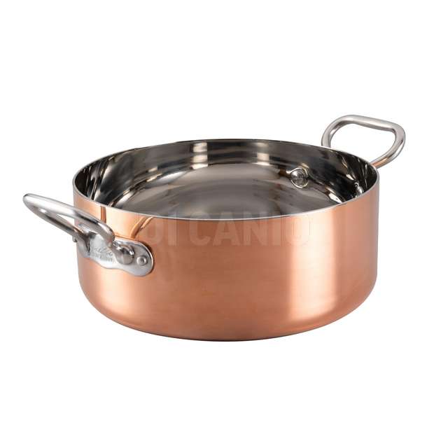 Casseruola bassa 2 manici copper 4 induzione cm.24 spessore 2,5mm agnelli - Principale