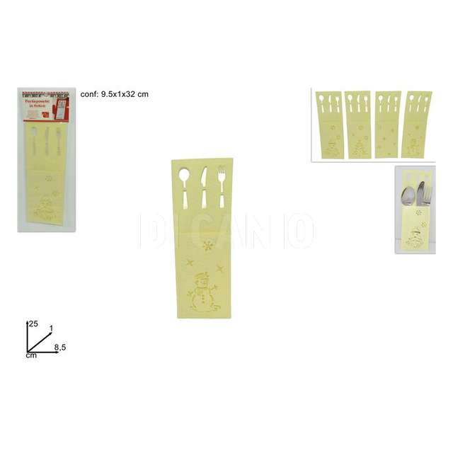 Portaposate segnaposto in ferro beige due esse - Principale