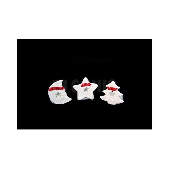 Candele ceramica bianco_rosso 3ass. parten.31551106 - Principale
