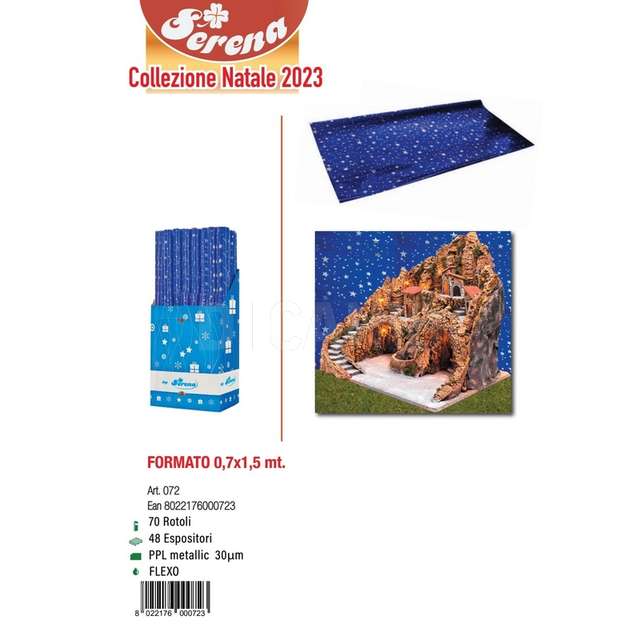 Rotolo carta cielo metallizzato 0.7 x 1.5 m - Principale