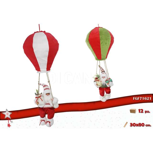 Mongolfiera con babbo natale ass 30x80 - Principale
