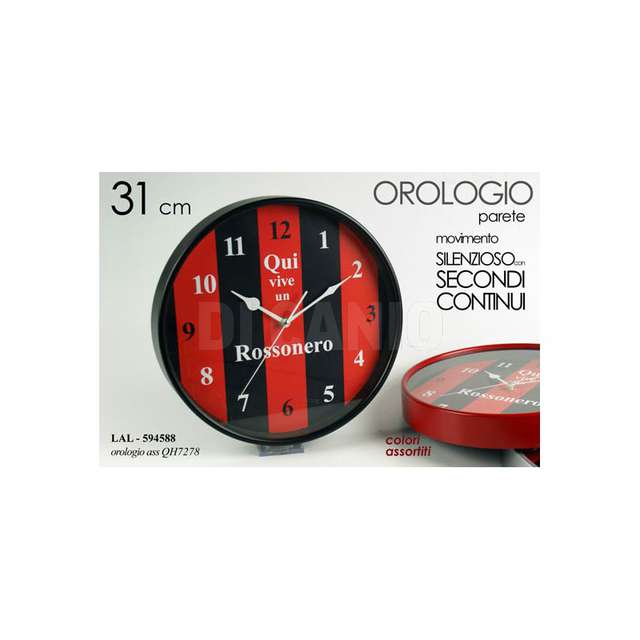 Lal_orologio parete rosso_nero gicos - Principale