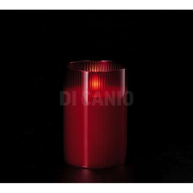 Candela led cilind ross natale d10x15 x15 - Principale