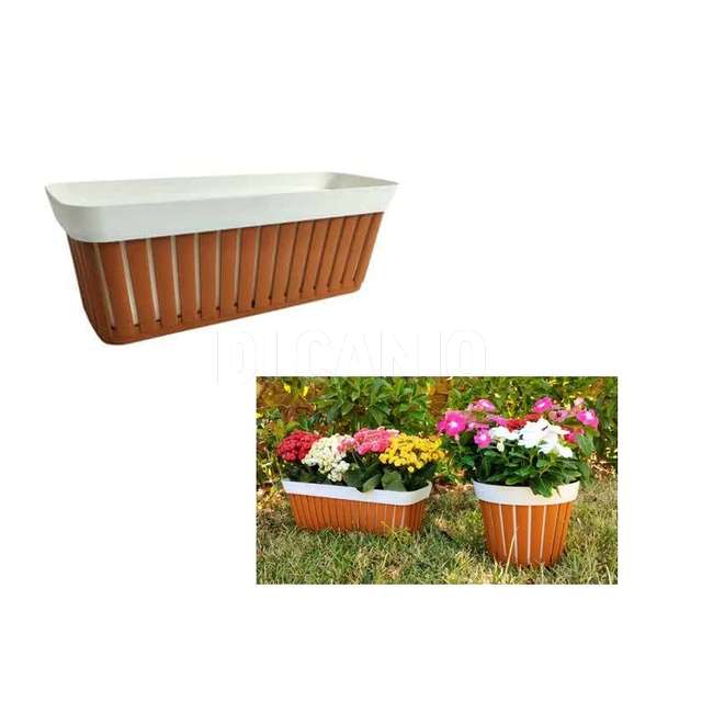 Balconetta linea kreta dima.40 terracotta-bianco - Principale