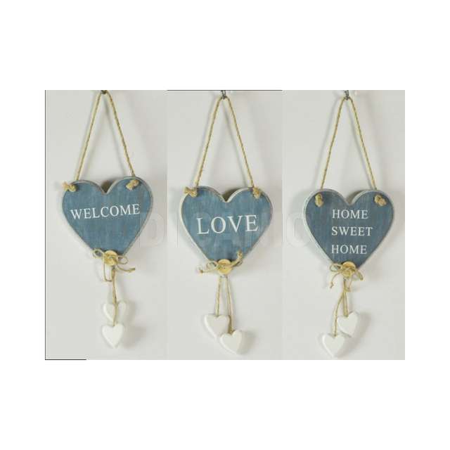 Decorazione mare cuori blu 3 ass. cm13,5x1h24 - Principale