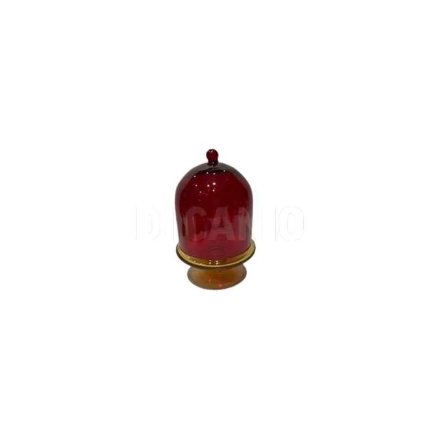 Candela profumata a campana con piede fragranza vanilla rossa/ambra in vetro 25 - Principale