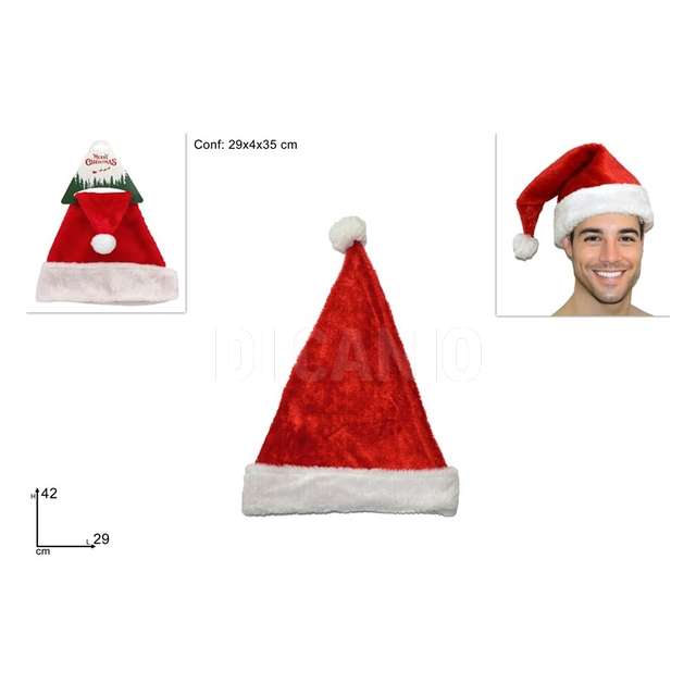 Cappello babbo natale velluto - Principale