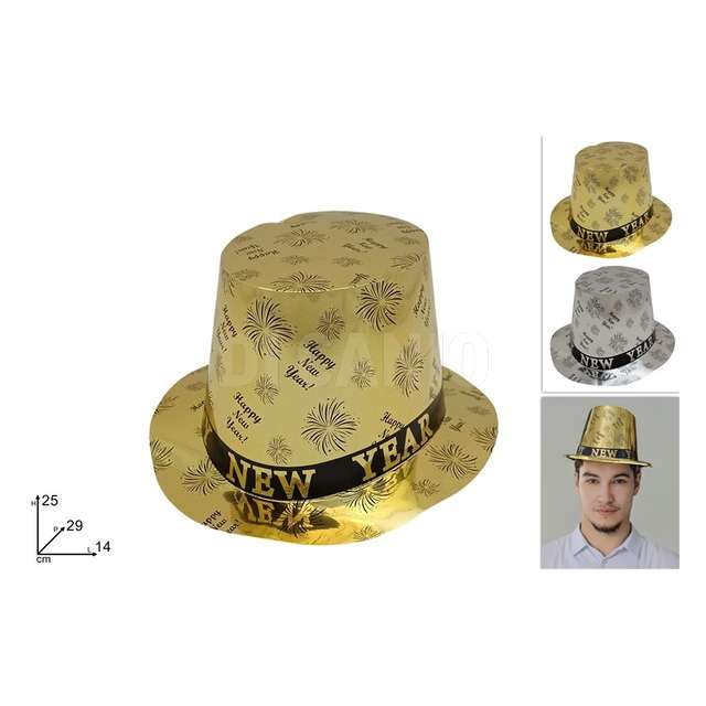 Cappello cilindro happy new year 2 col. - Principale