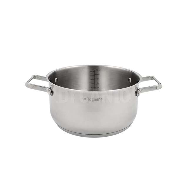 Casseruola 2 manici cm.24 grancucina icoa acciaio - Principale