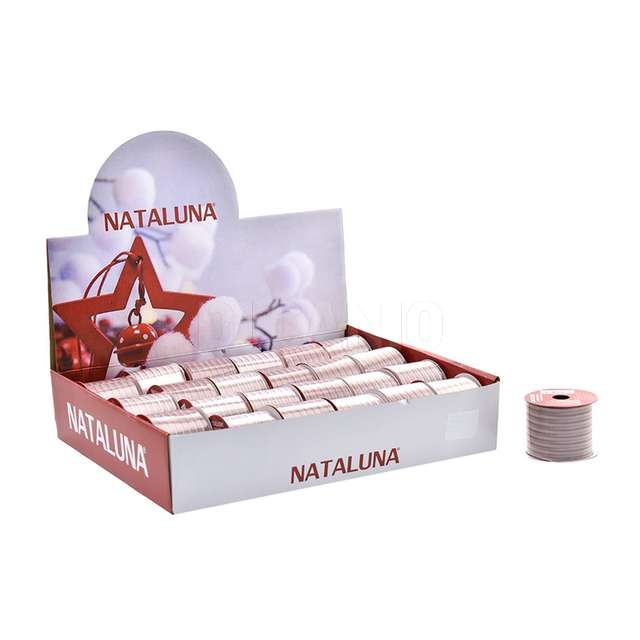 Nastro natalizio 6,3cmx2 rosa - Principale