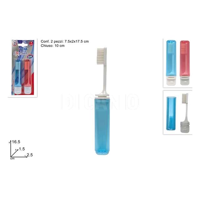 Spazzolini da viaggio set 2 pz in blister - Principale