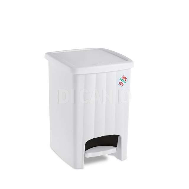 Pattumiera margherita a pedale bianco lt.20 stefanplast - Principale
