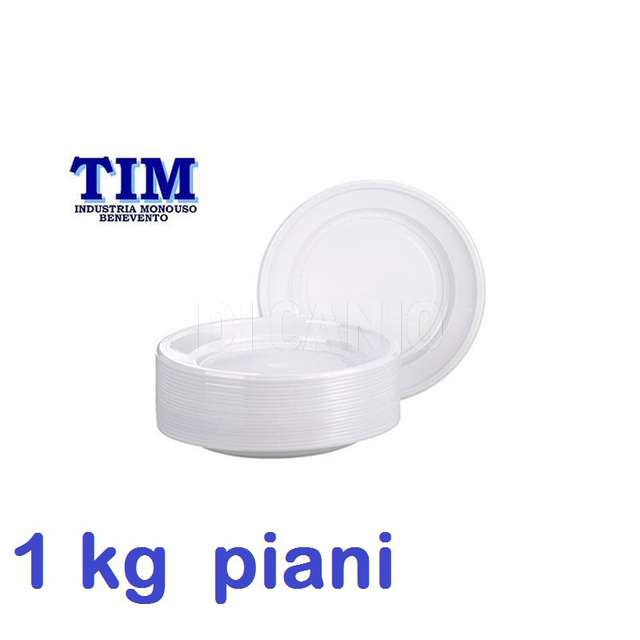 Conf. piatti piani 1kg diam.22 riutilizzbile tim - Principale