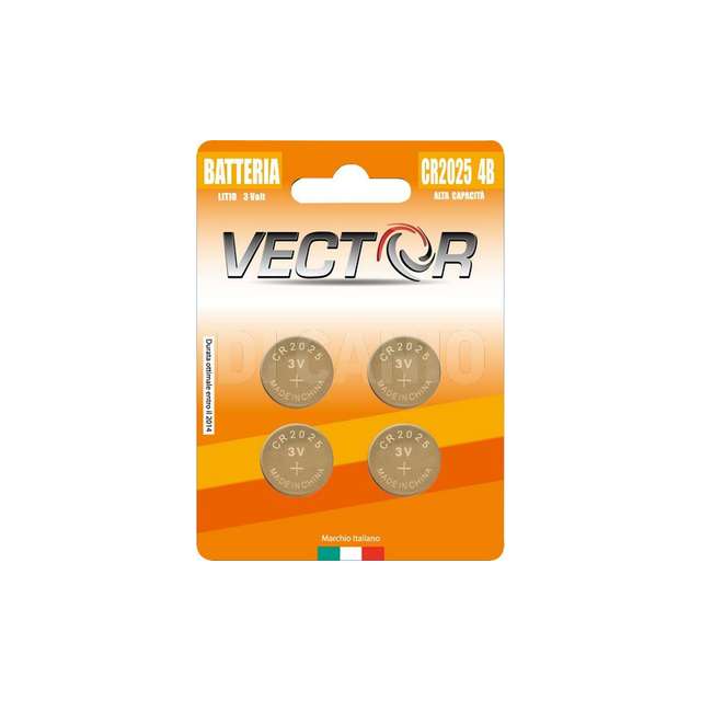 Batteria litio bl. 4pz cr2025 vector.-cr2025-4b- - Principale