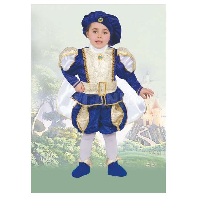 Costume principe azzurro fiori paolo 55314.12-18 - Principale