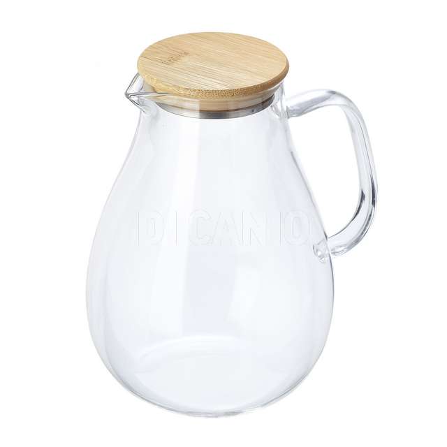 Caraffa in vetro con coperchio in bamboo lt.1.7 - Principale